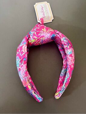 Lilly Pulitzer Hot Pink Floral Padded Headband NWT